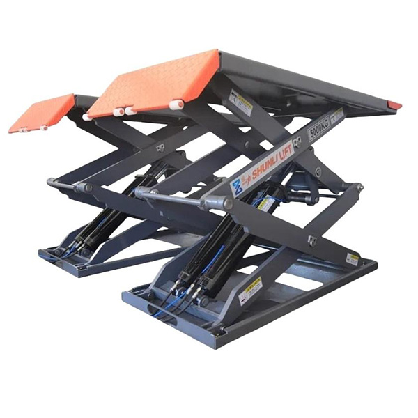 High Quality 5000KG Capacity SHL-Y-J-5OCBL Solid Plate Type Ultra Thin Scissor Car Lift